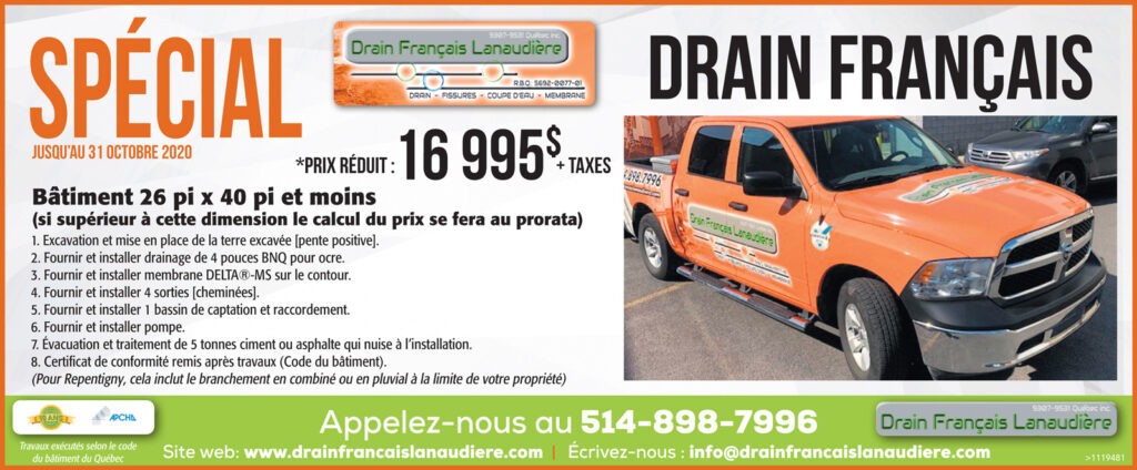 Drain Francais Promotion Installation Systeme De Drainage Complet